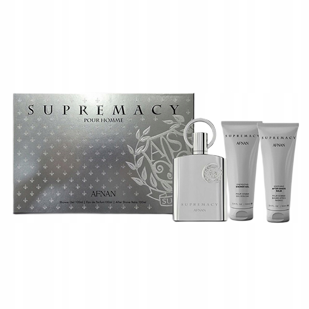 Supremacy Silver Sada Afnan Parfémovaná voda 100 ml Gel a balzám 100 ml