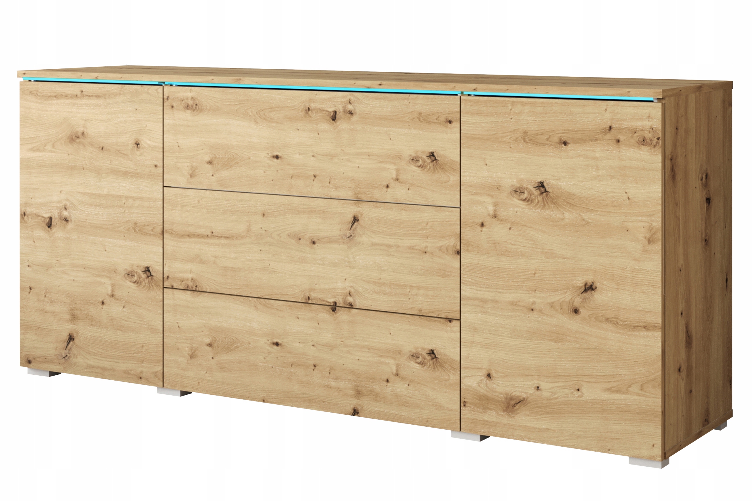 Dvoudveřová komoda se zásuvkami Vera 150 cm s nastavitelnými policemi