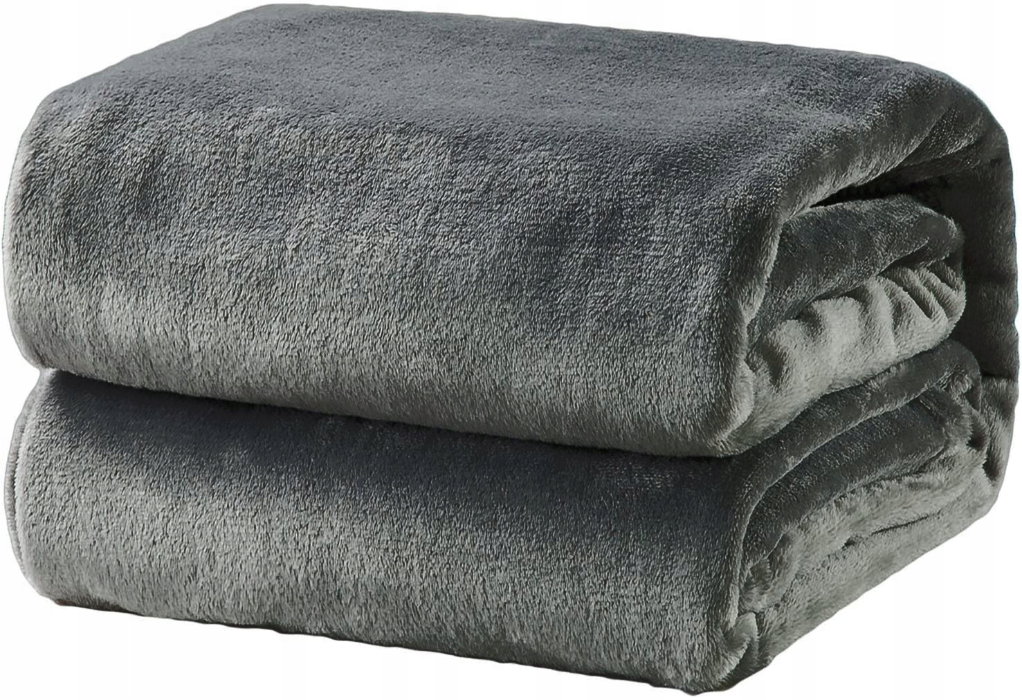 KOC KOCE NARZUTA NA ŁÓŻKO NA KANAPĘ MIKROFIBRA PLED MIĘKKI KOLOR STALOWY