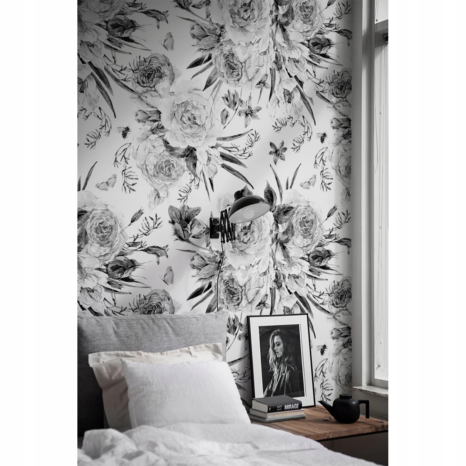

Fototapeta na ścianę Kwiaty róż akwarele 290x290cm