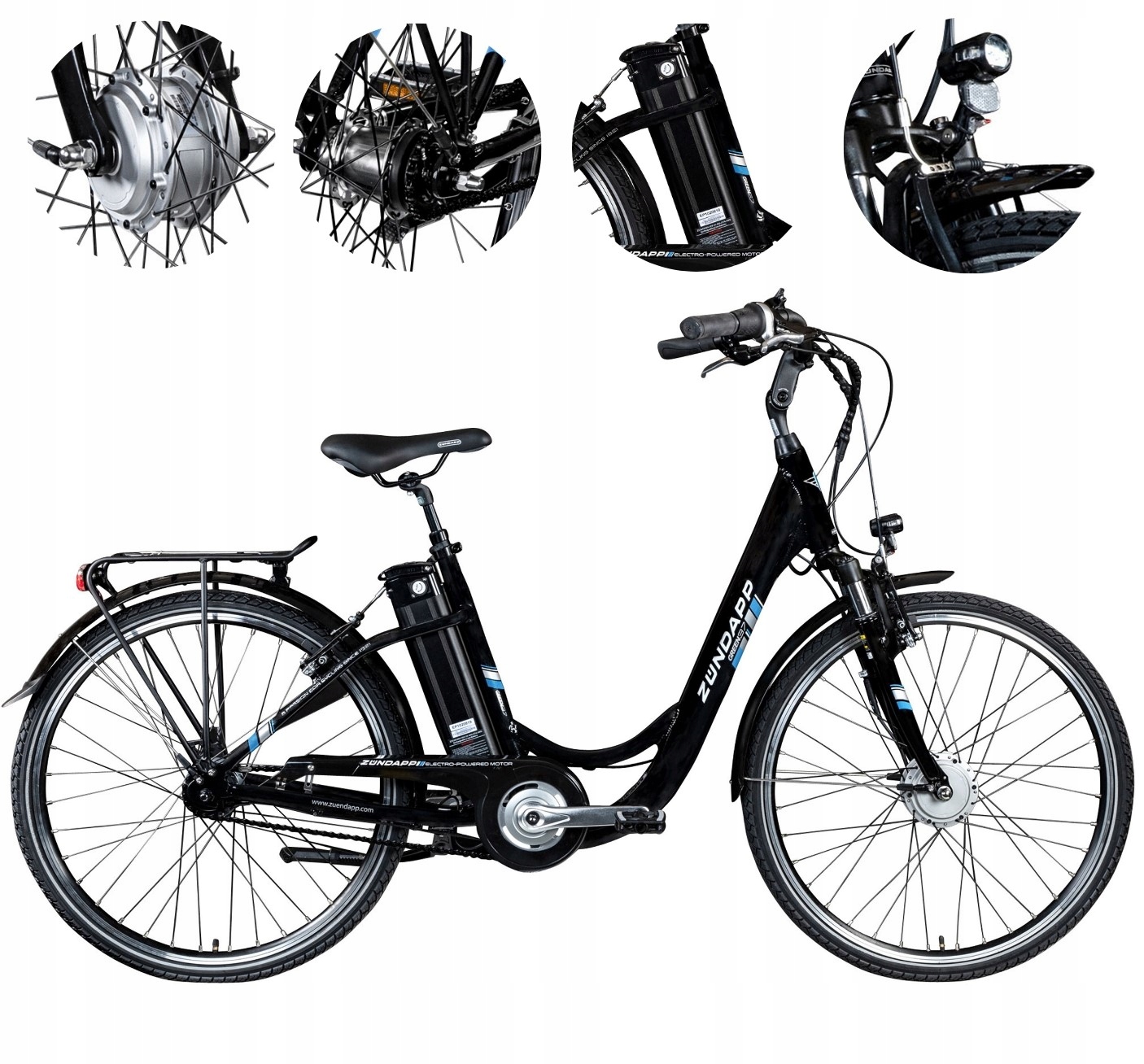 Rower Elektryczny Damski Miejski 28" Alu Shimano Nexus 7 Kontra 250 W