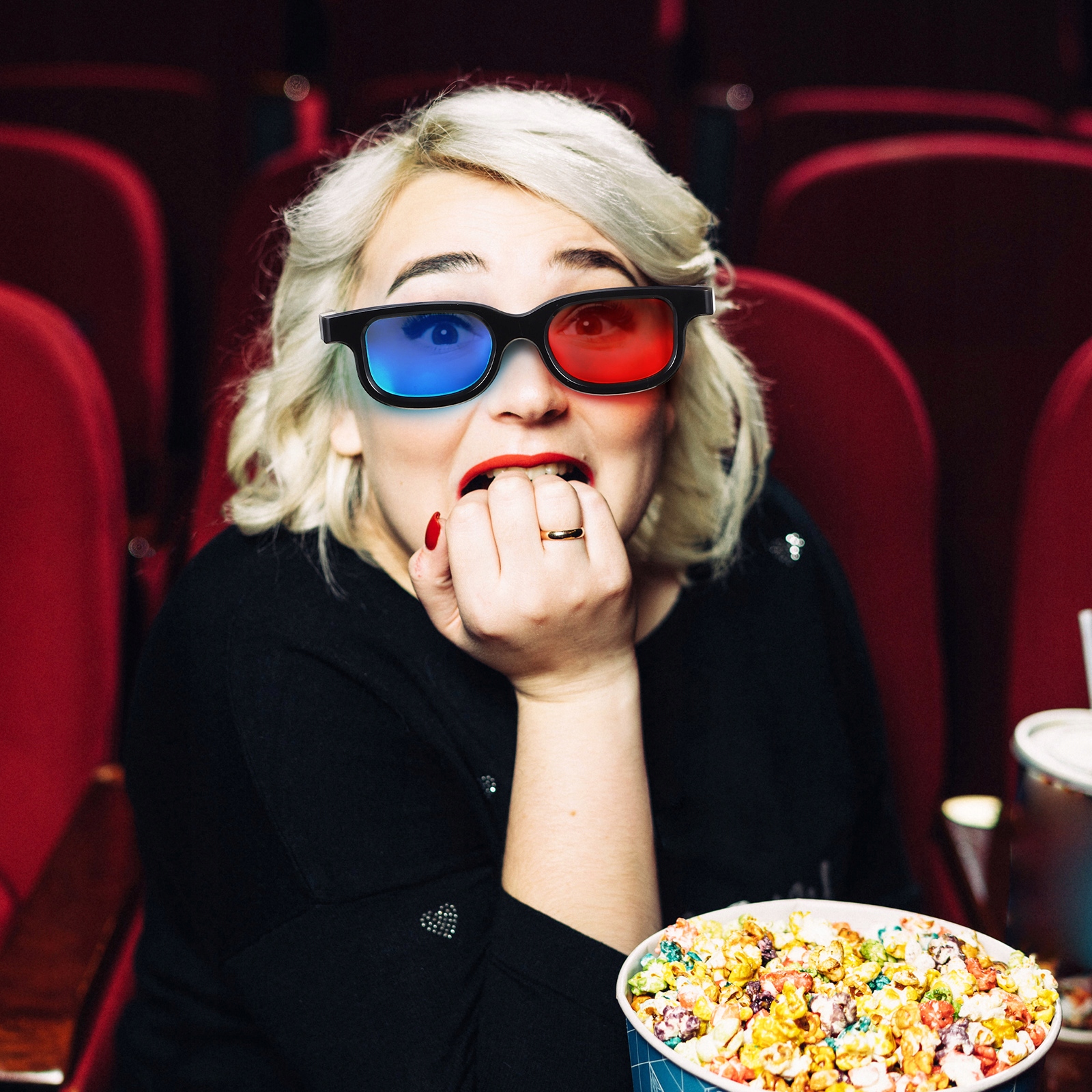 Czerwone cyjanowe okulary 3d Classic 20 szt Marka bez marki