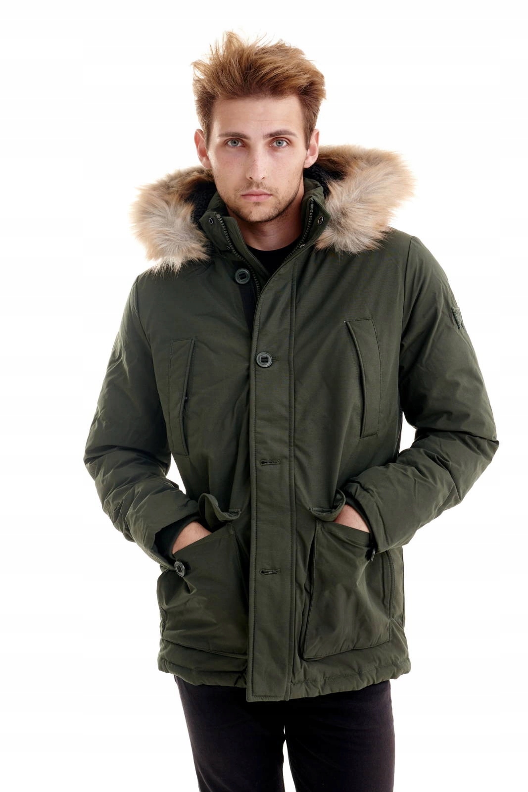 Pánská zimní bunda Wrangler The Parka Rosin Green W4C9WXXWY M