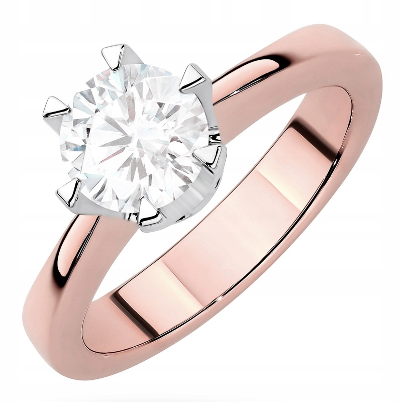 Zlatý Prstýnek pr. 585 14k Laboratorní diamant 1,00ct