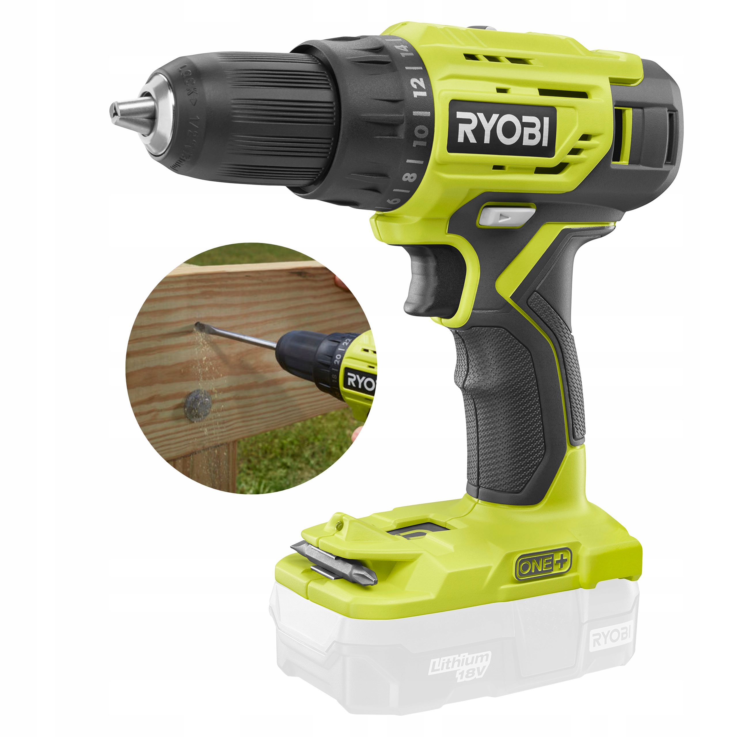 RYOBI AKUMULATOROWA WIERTARKA-WKRĘTARKA18V ONE+ 1800RPM SOLO R18DD4