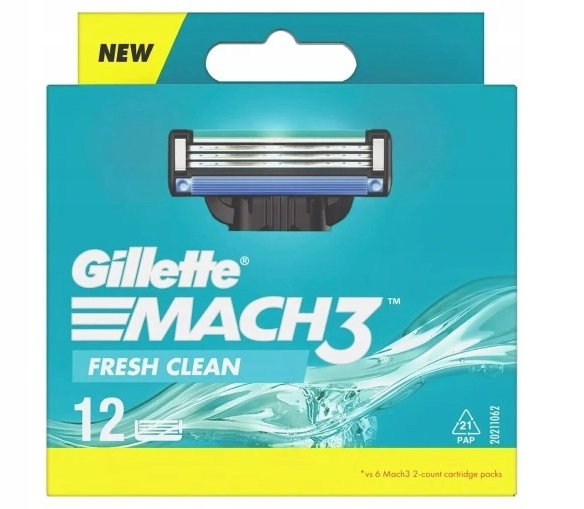 Náplně do strojku Gillette Mach3 12 ks náhradních nožů