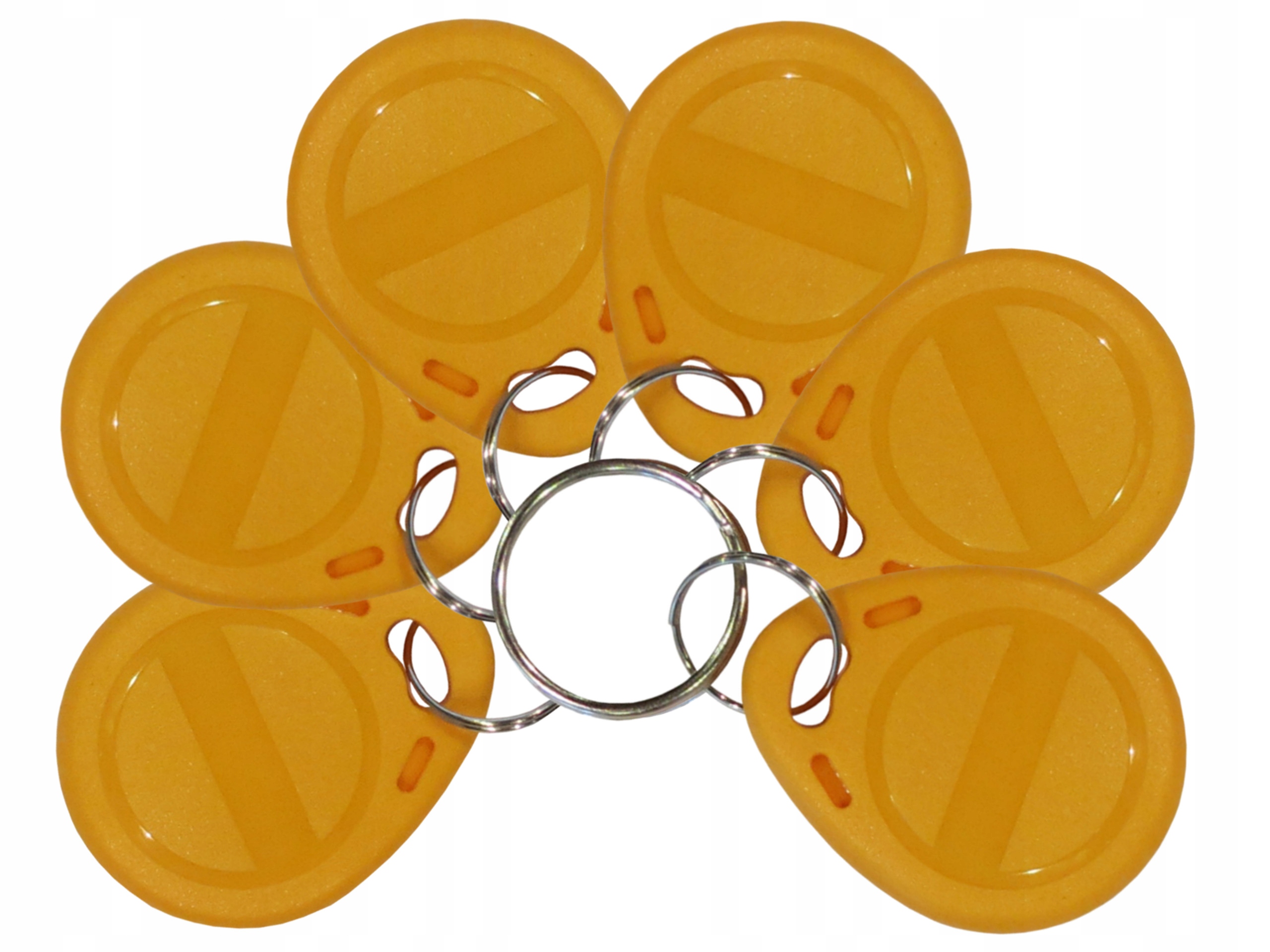 Přívěsek Na Klíče Tag Rfid Unique 125kHz T5577 EM4305 programovatelný žlutý 100 kusů