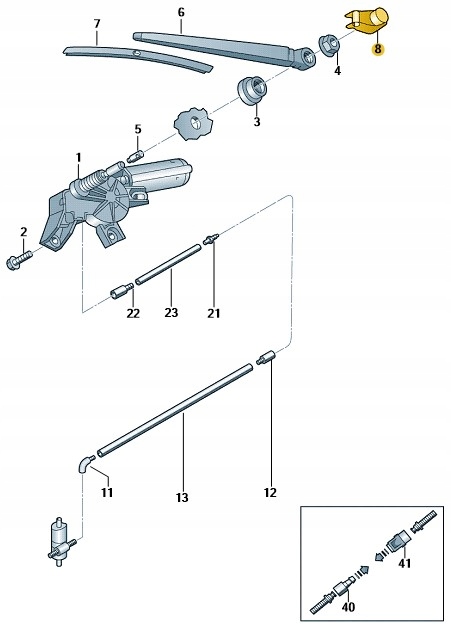 ZAŚLEPKA NAKŁADKA RAMIENIA WYCIERACZKI SKODA FABIA Typ samochodu Samochody osobowe