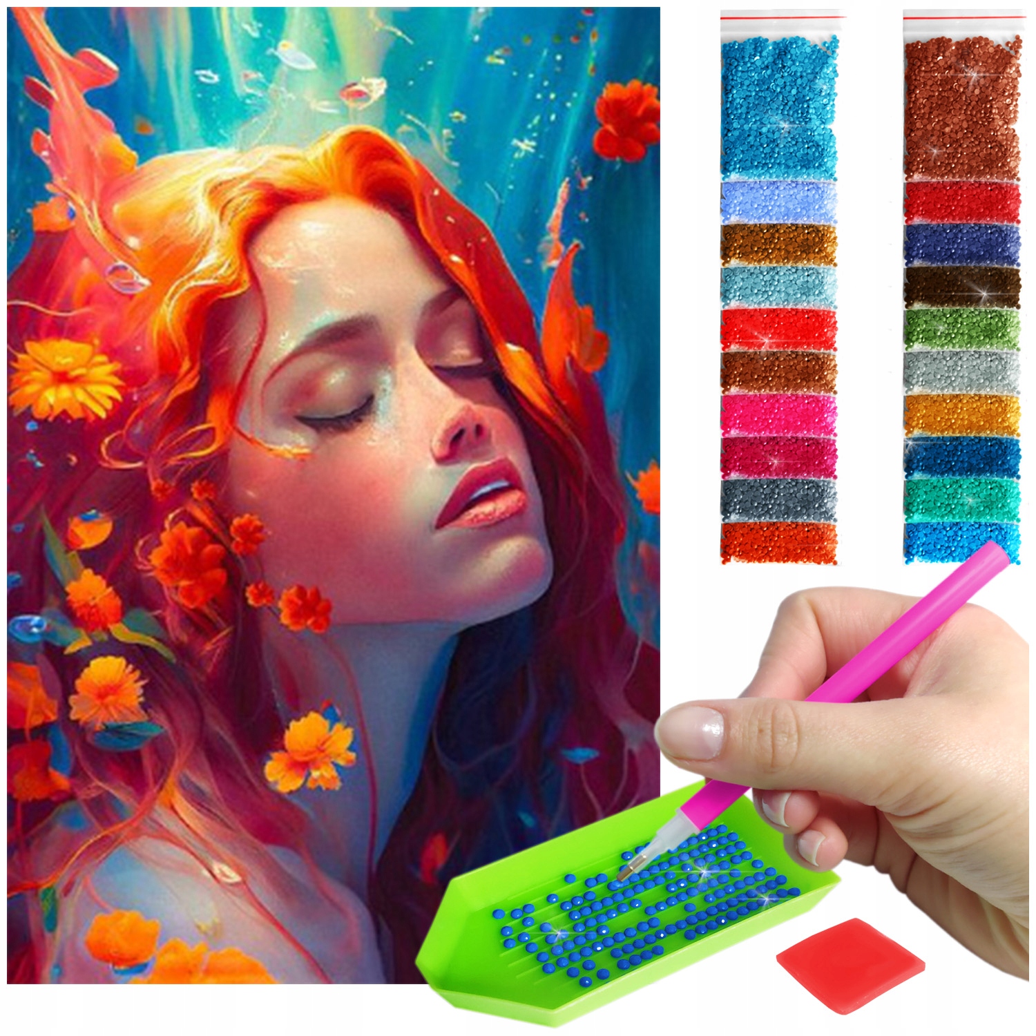 Haft Diamentový Velký 60x40cm Diamond Painting Mozaika Diamentové Příslušenství