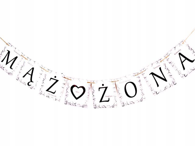 

Baner Weselny Mąż Żona Dekoracja Ślubna 100cm