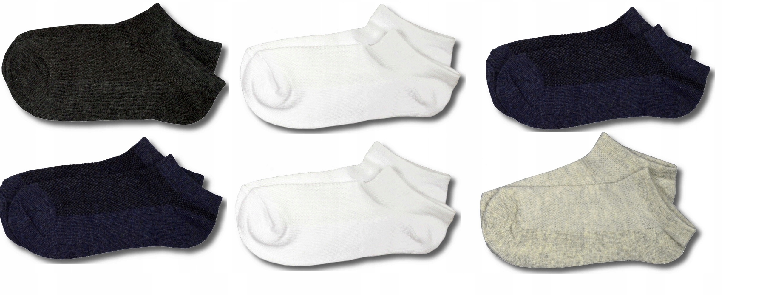 

6X Oddychające Skarpetki Stopki Yo Bawełna 35-38