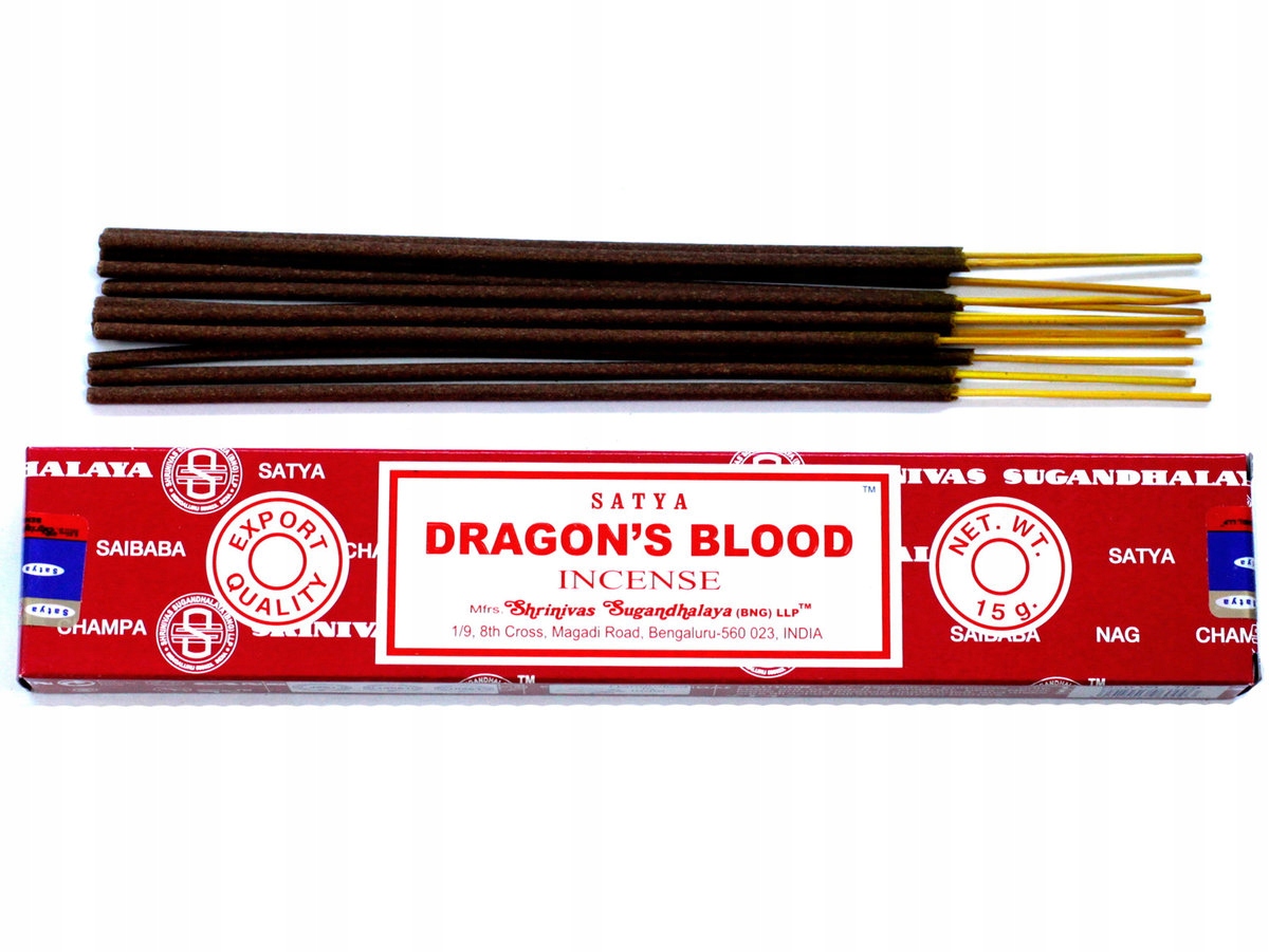 Kadzidełka zapachowe Satya DRAGON'S BLOOD - SMOCZA KREW Kadzidła 15g
