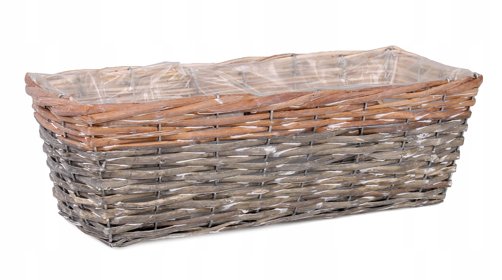 

Podłużny Wiklinowy Koszyk Balkonówka 39x15x13 cm