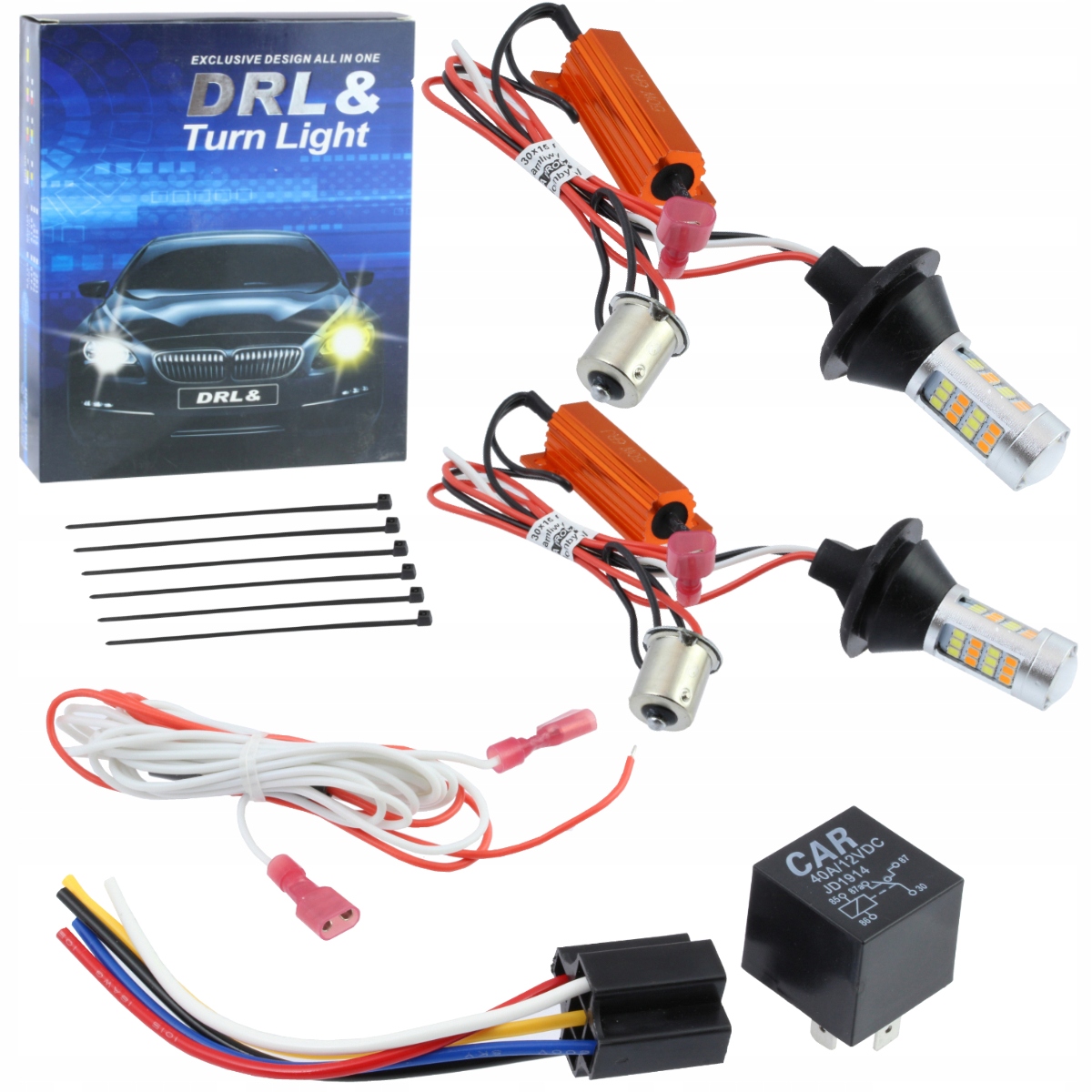 2w1 ходовые огни led дневные + поворотников PY21W