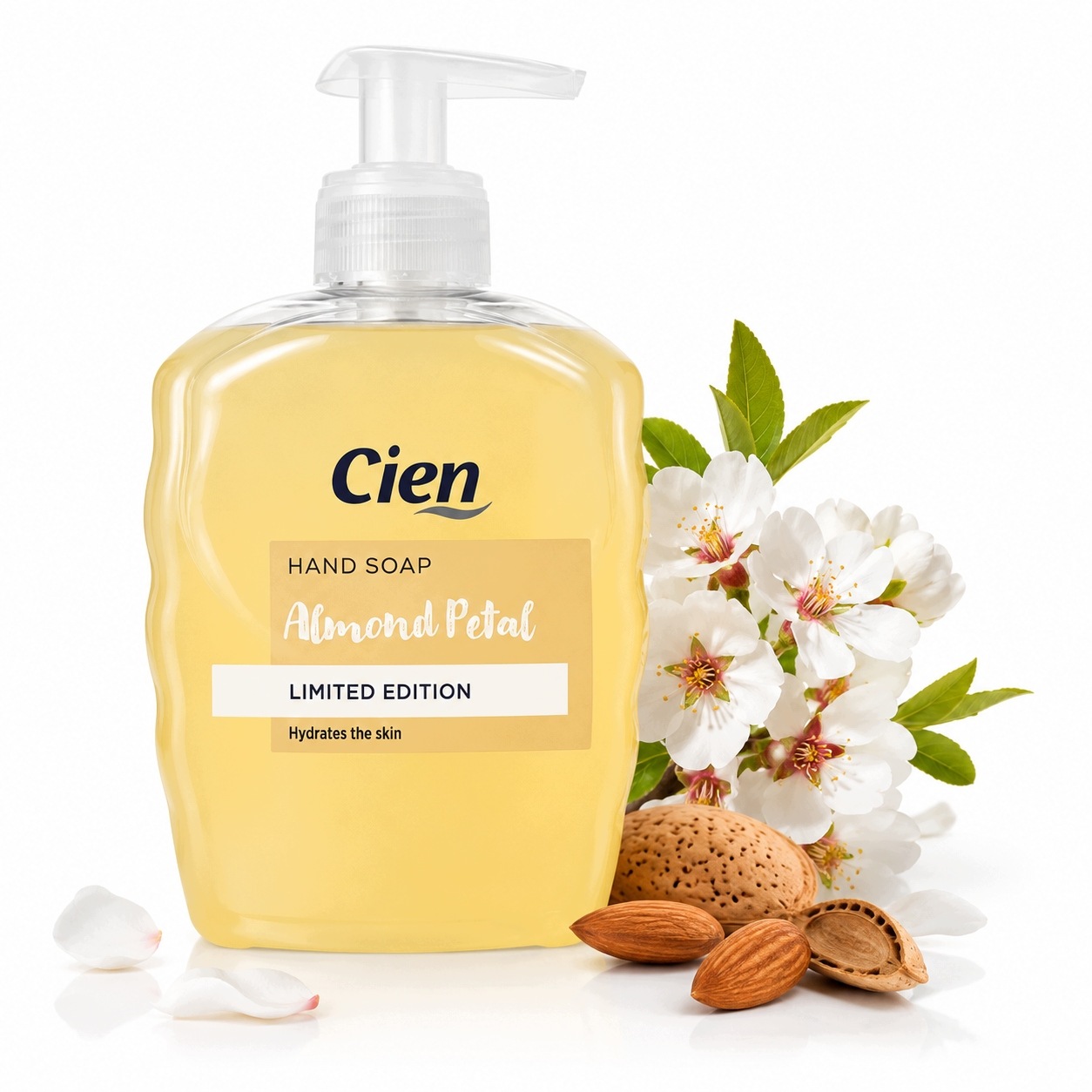 Mydło w płynie Cien Almond Petal 500 ml z pompką Nawilżające