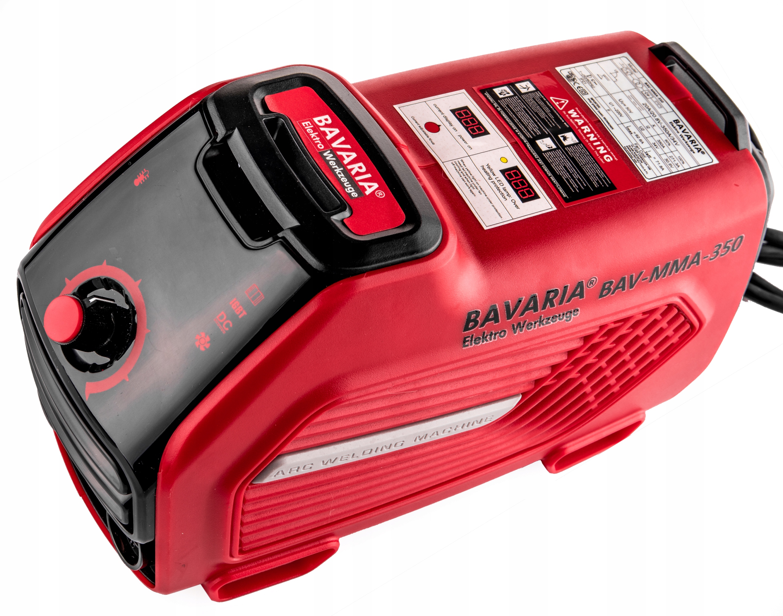 SPAWARKA INWERTEROWA INWERTOROWA LCD MMA 350A Zakres spawania 20-350 A