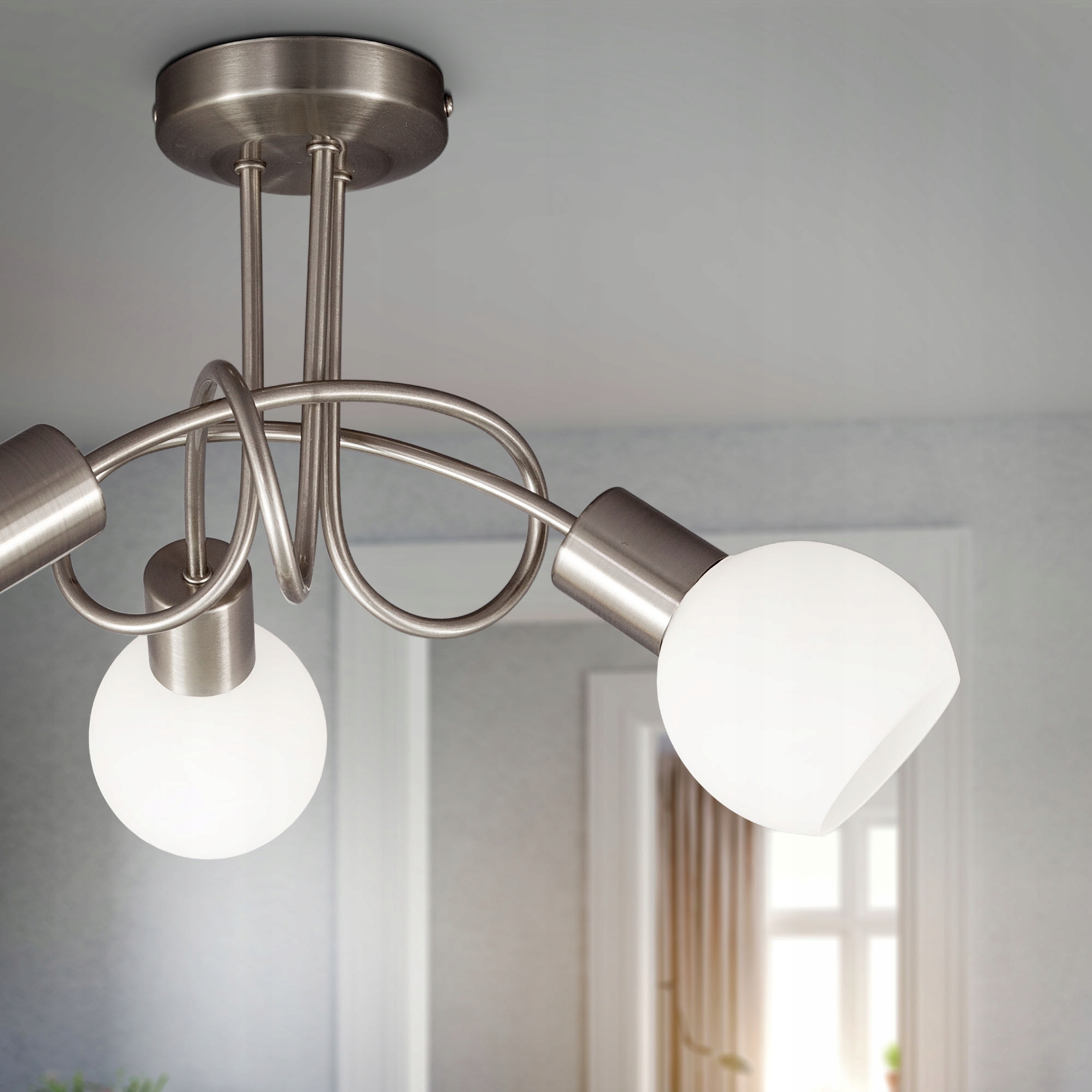 Lampa sufitowa LED 3 x E14 5 W metal - szkło 39,3 cm Kod producenta BKL1367