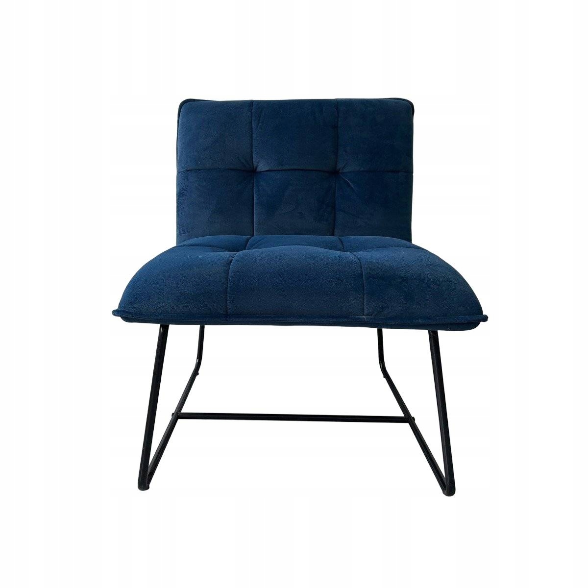 Kreslo Nelox velúrové modré 63x69x73 cm Homla