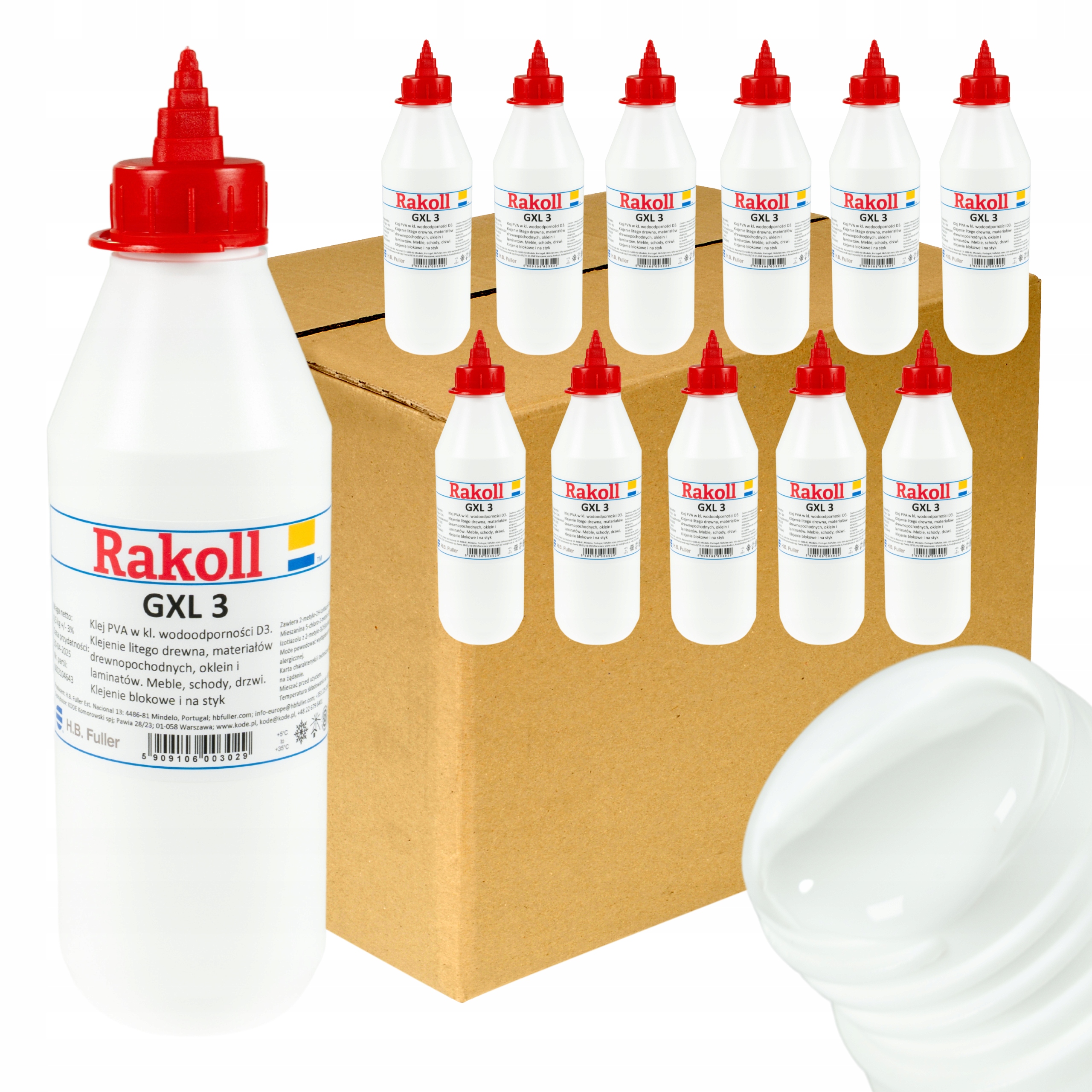 Klej Rakoll GXL-3 0,5kg do drewna wodoodporny D3 Mdf Osb do fornirów prasy