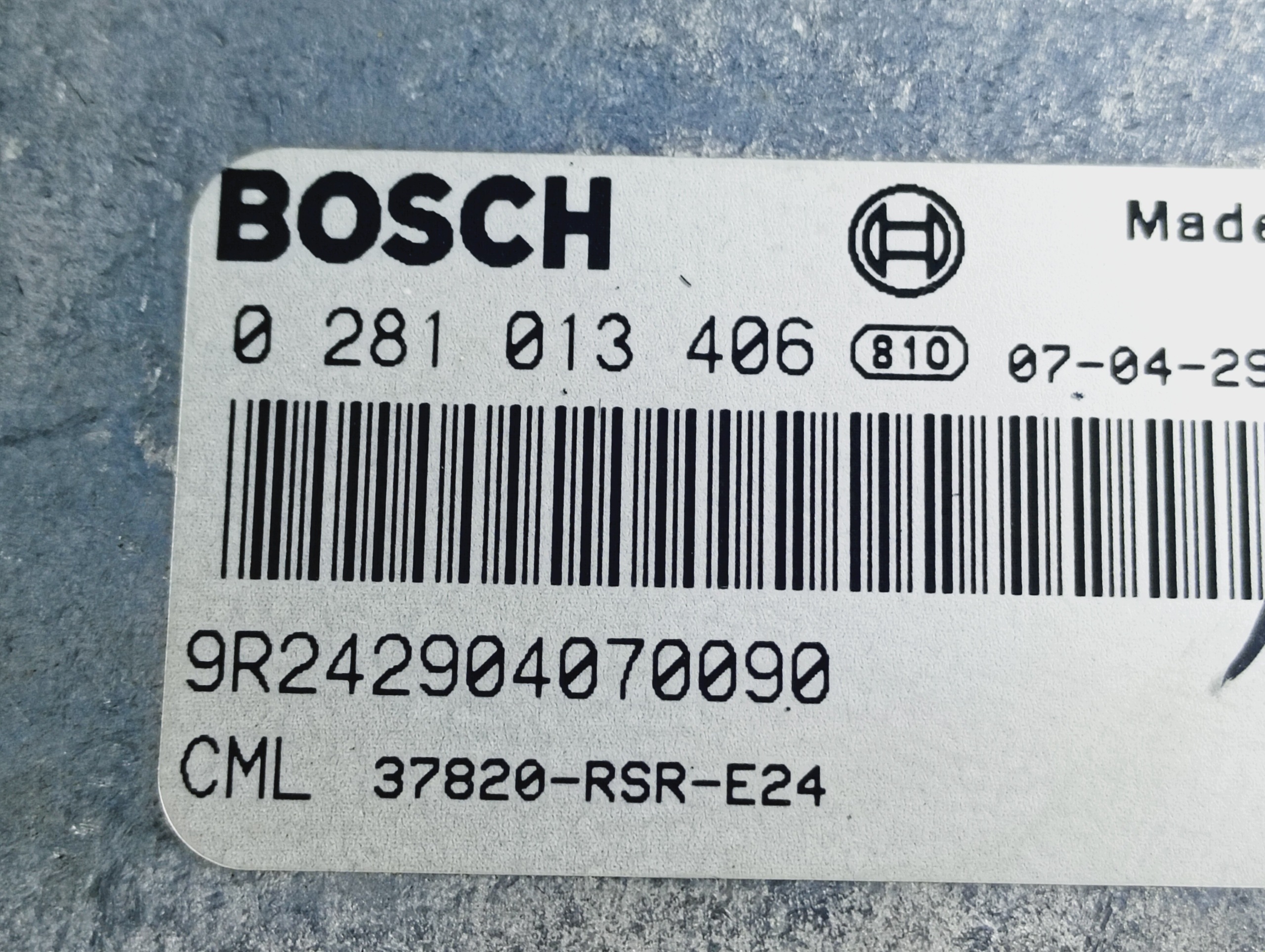computer control unit of the engine OE 0281013406 Honda Civic 8 VIII UFO 05-11