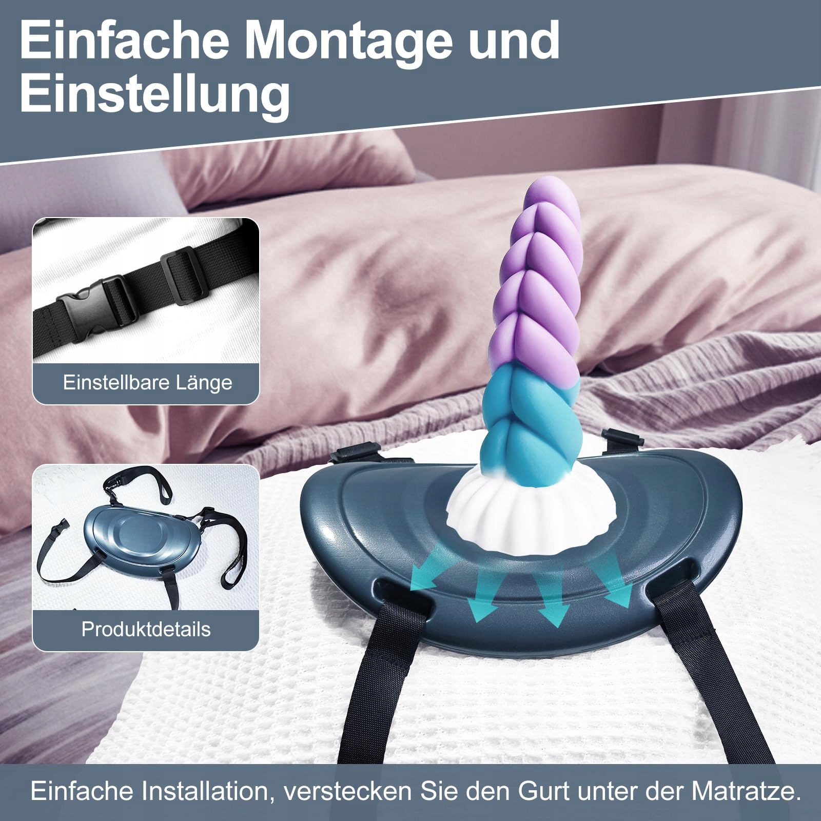 MOUNT DILDO Uchwyt Ssący Do Dildo Z Paskami Na Krzesło Sofa Zielony — miniatura 2