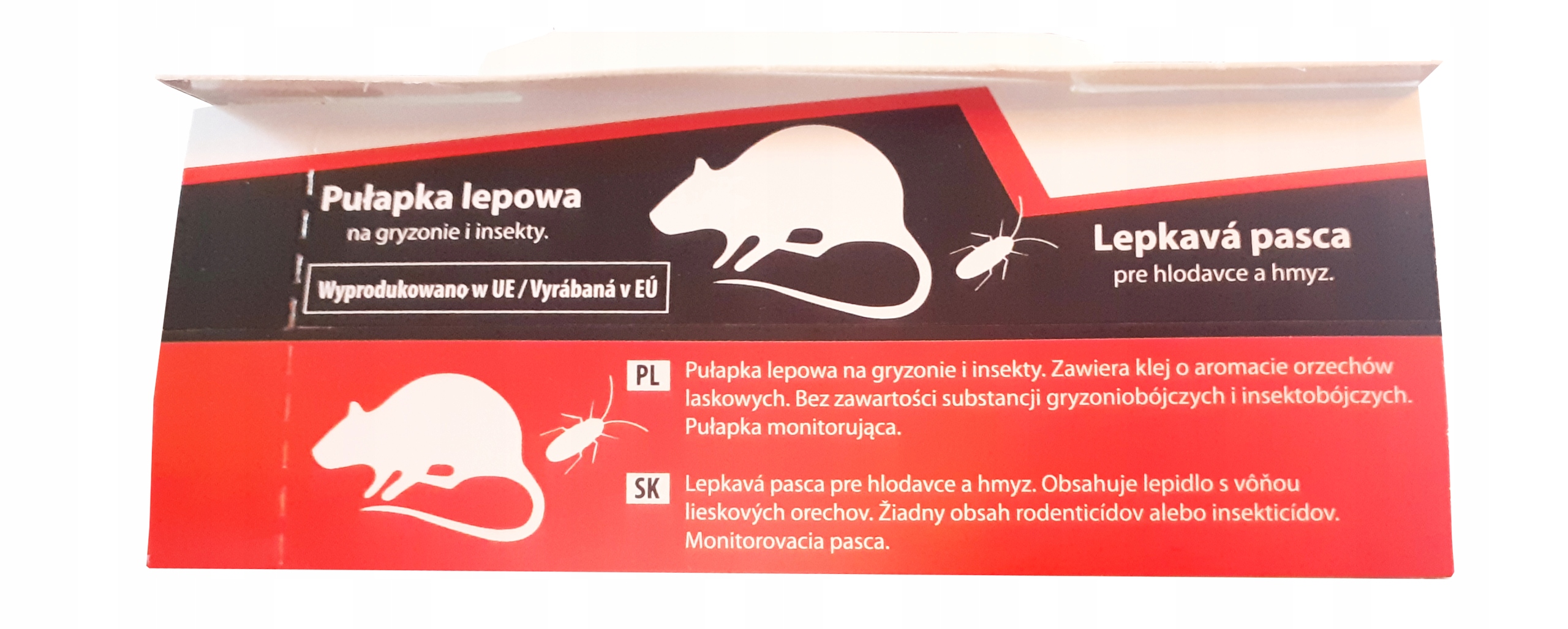 LEP NA MYSZY I OWADY pułapka lepowa na gryzonie INSEKTY MOCNA składana Rodzaj lep