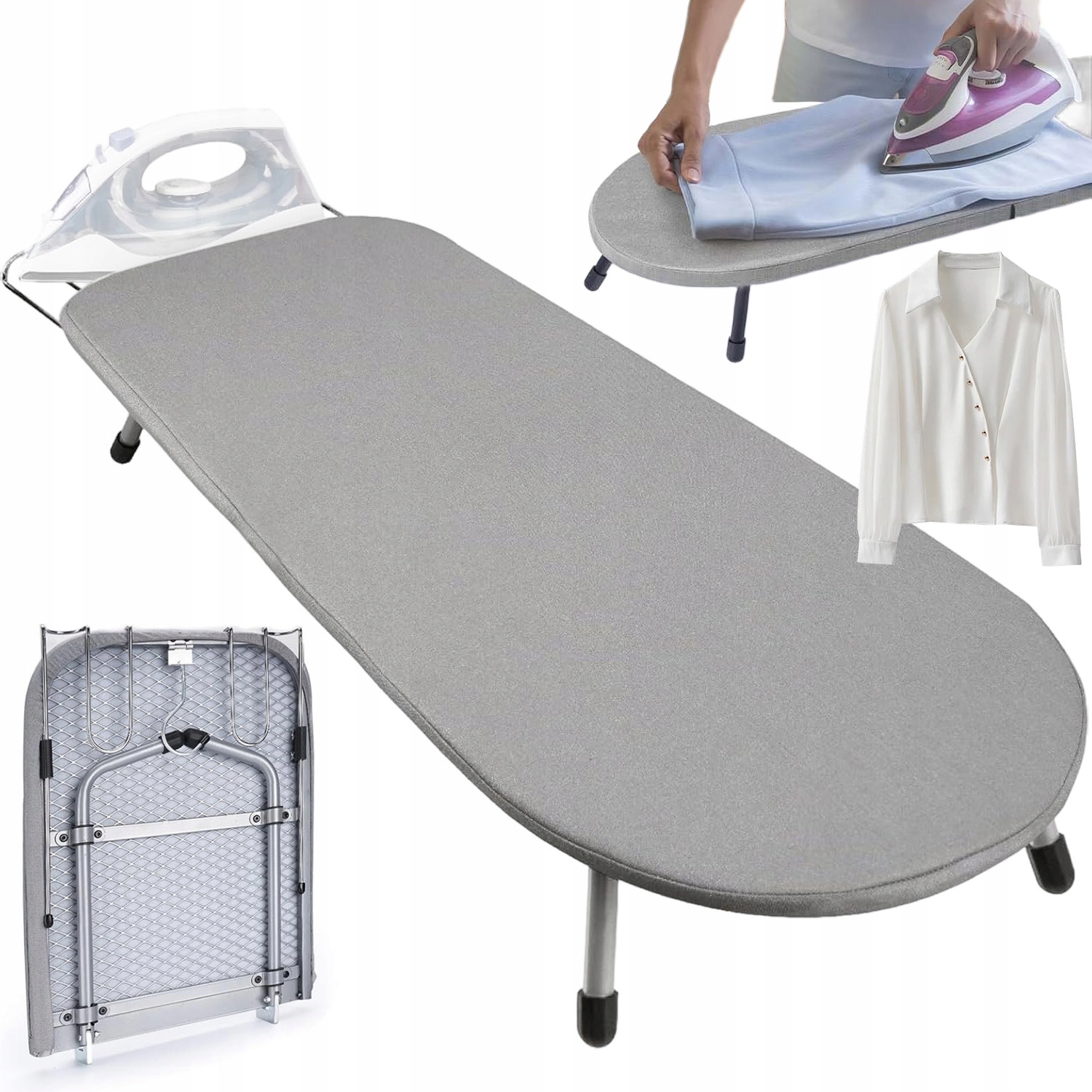 Žehlicí Prkno Velké 83x31 cm Skládací Široká Deska Stabilní Na Žehličku