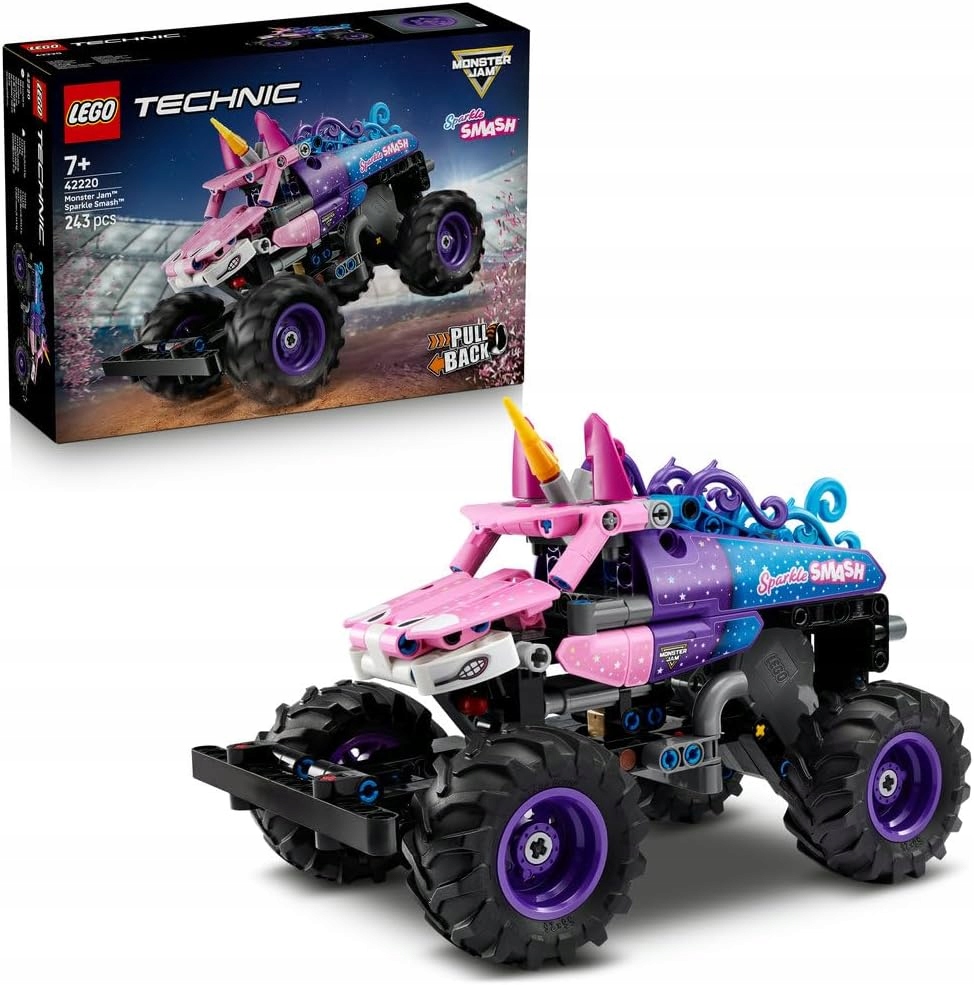 Lego Technic Monster Jam Sparkle Smash jednorožec pull-back 42220 7+