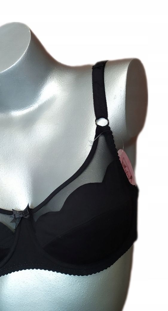 Biustonosz Anfen 85D czarny stanik miękki fiszbiny Rozmiar 85D