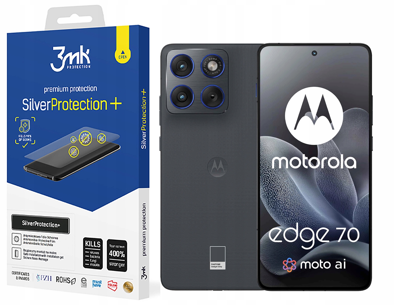 Antimikrobiálna fólia Silver Protect+ 3MK pre Motorola Edge 70
