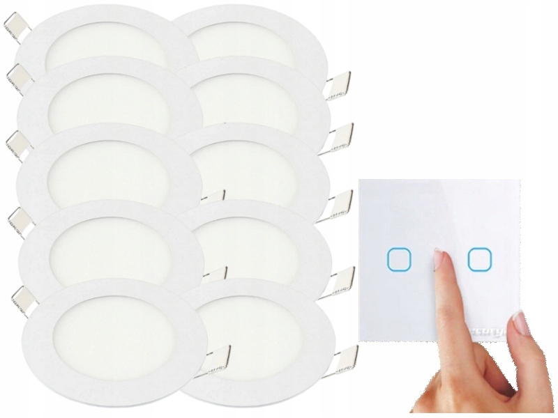 Sada stropních svítidel Halogen 3W 10x spínač