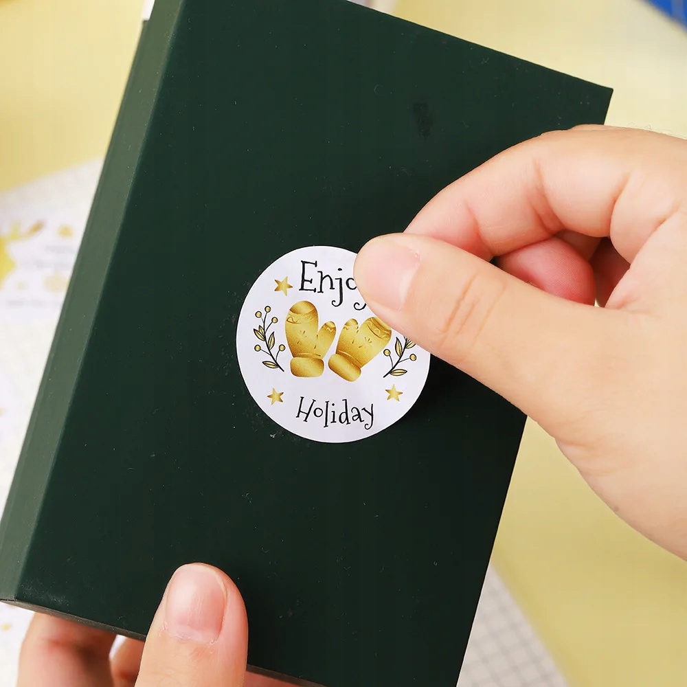 NAKLEJKI NA PREZENTY PACZKI ŚWIĄTECZNE NA ŚWIĘTA SAMOPRZYLEPNE OZDOBY 500x Rodzaj inny