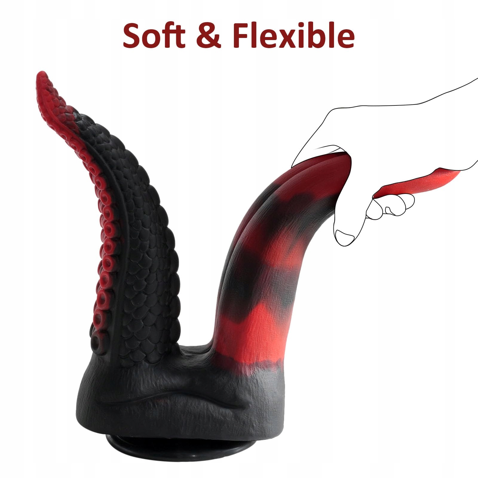 SHKANLA Silikonowy Dildo Tentakel Z Przyssawką 27.5cm Fantasy Zabawka — miniatura 3