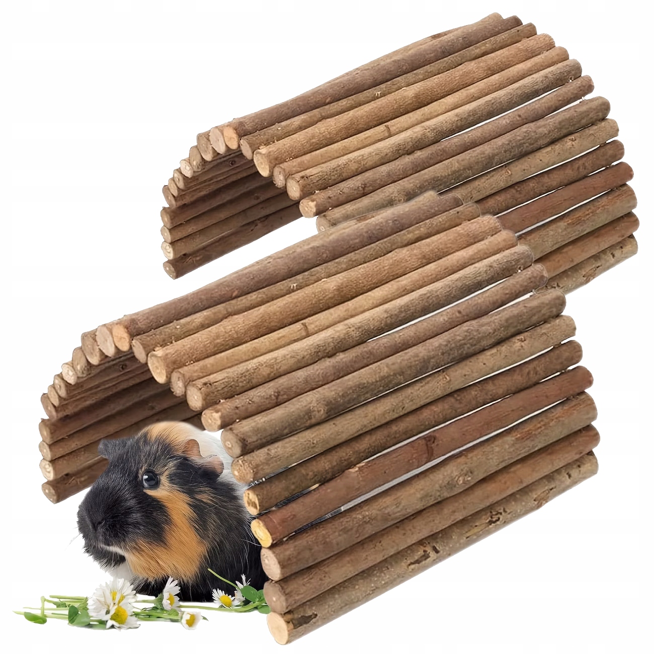 Levně Dřevěný můstek Domeček pro hlodavce Morče Křeček 29 x 17 cm