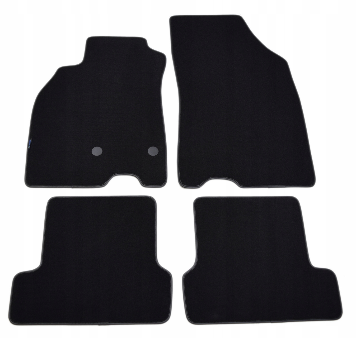 Černé velurové koberce Diamond, Lamówka – Renault Megane III Coupe z roku 09-15.
