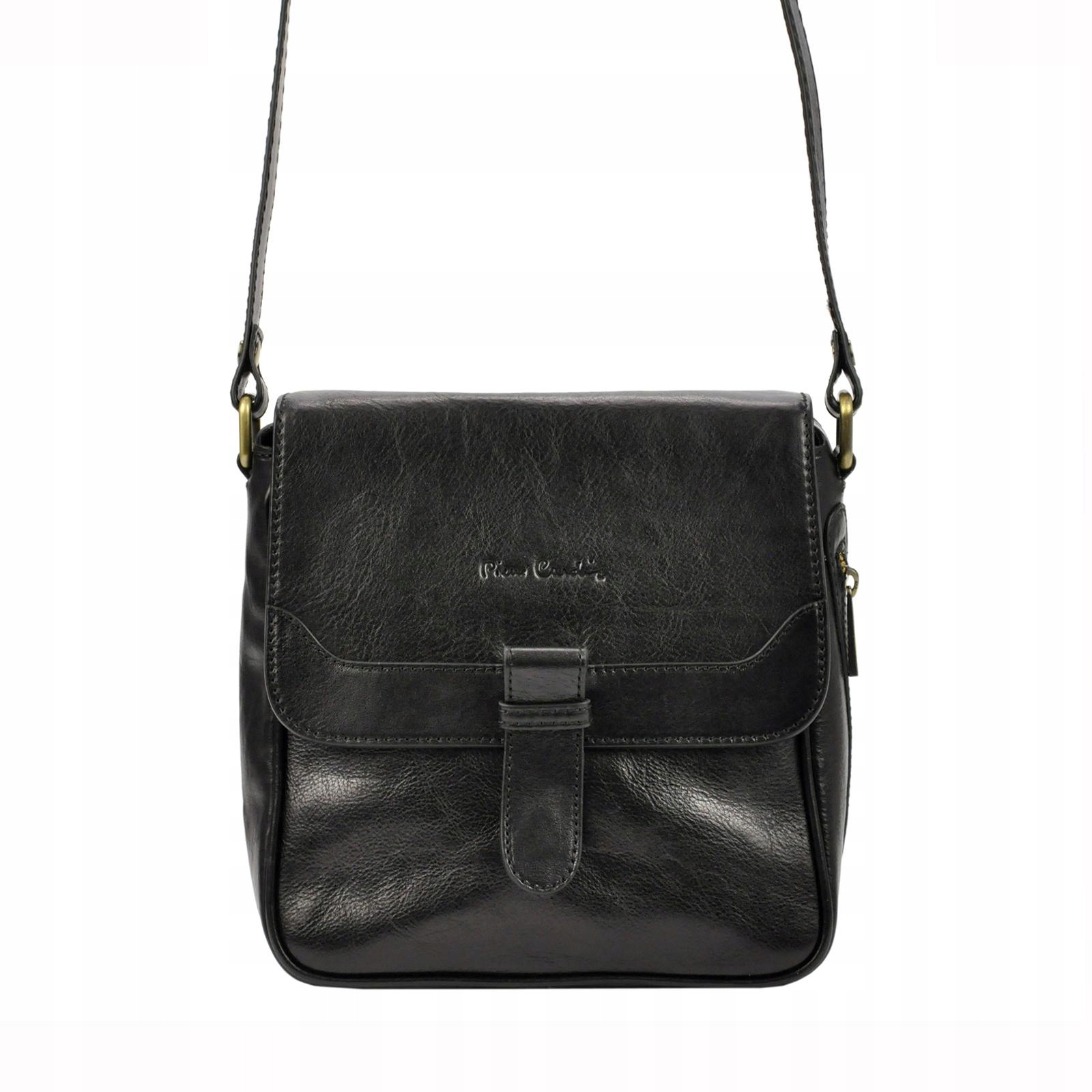 

Pierre Cardin skórzana torebka listonoszka Czarny