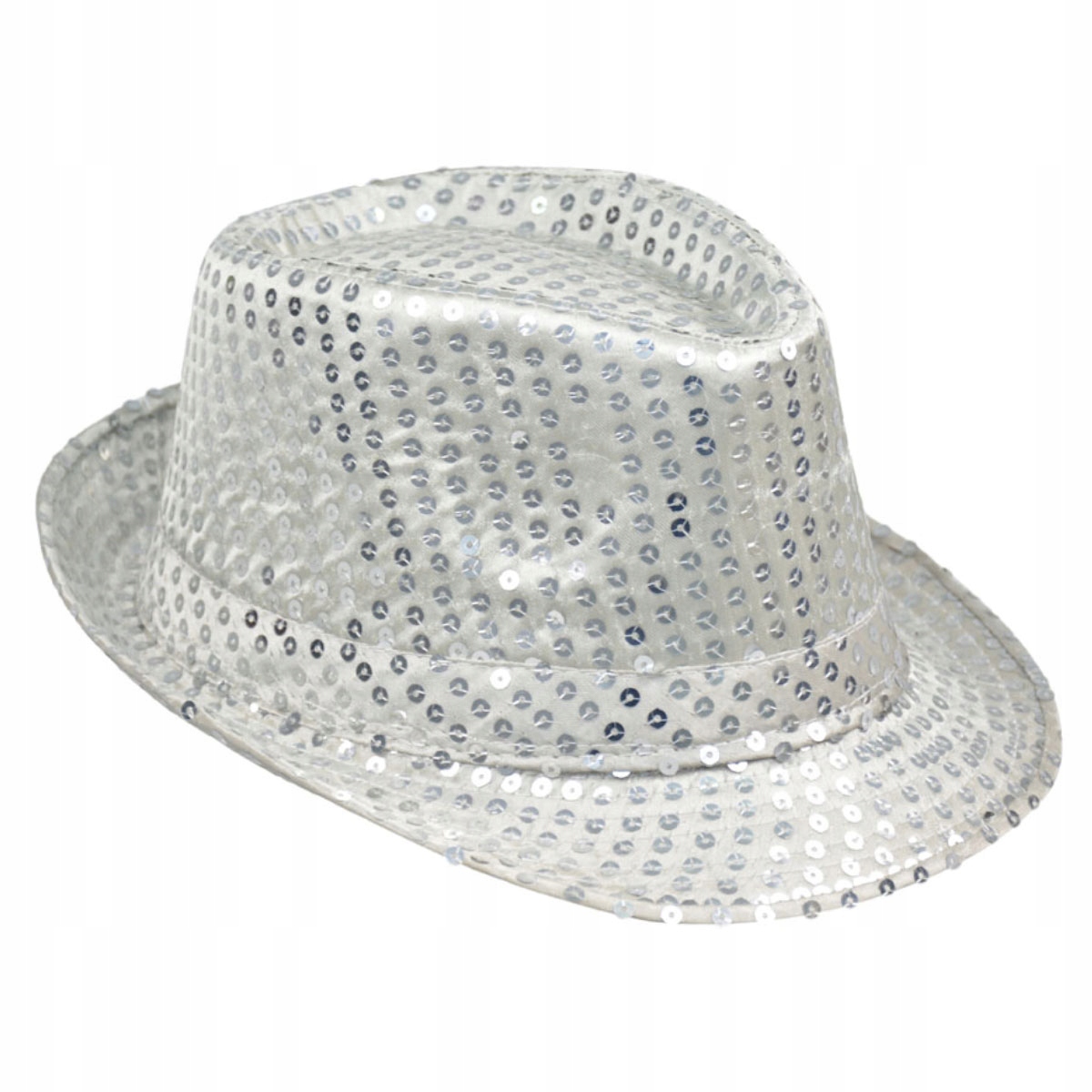 

Kapelusz Cekiny Fedora Al Capone Srebrny SuperStar