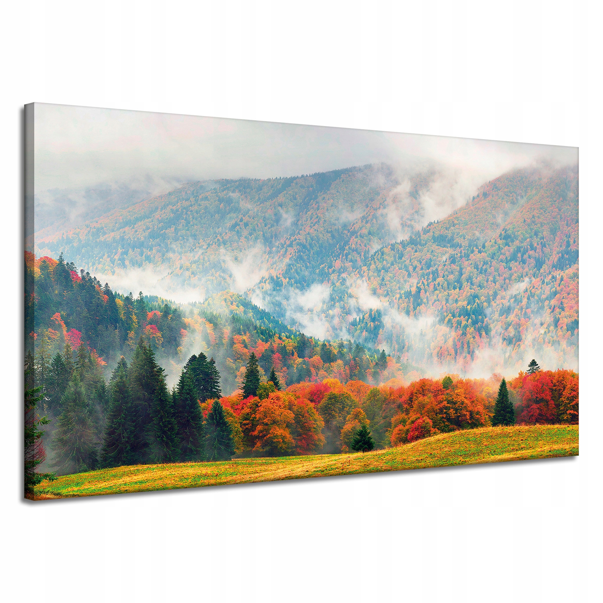 Obraz na plátně Hory Lesy Louky Mraky Příroda 120x70 cm