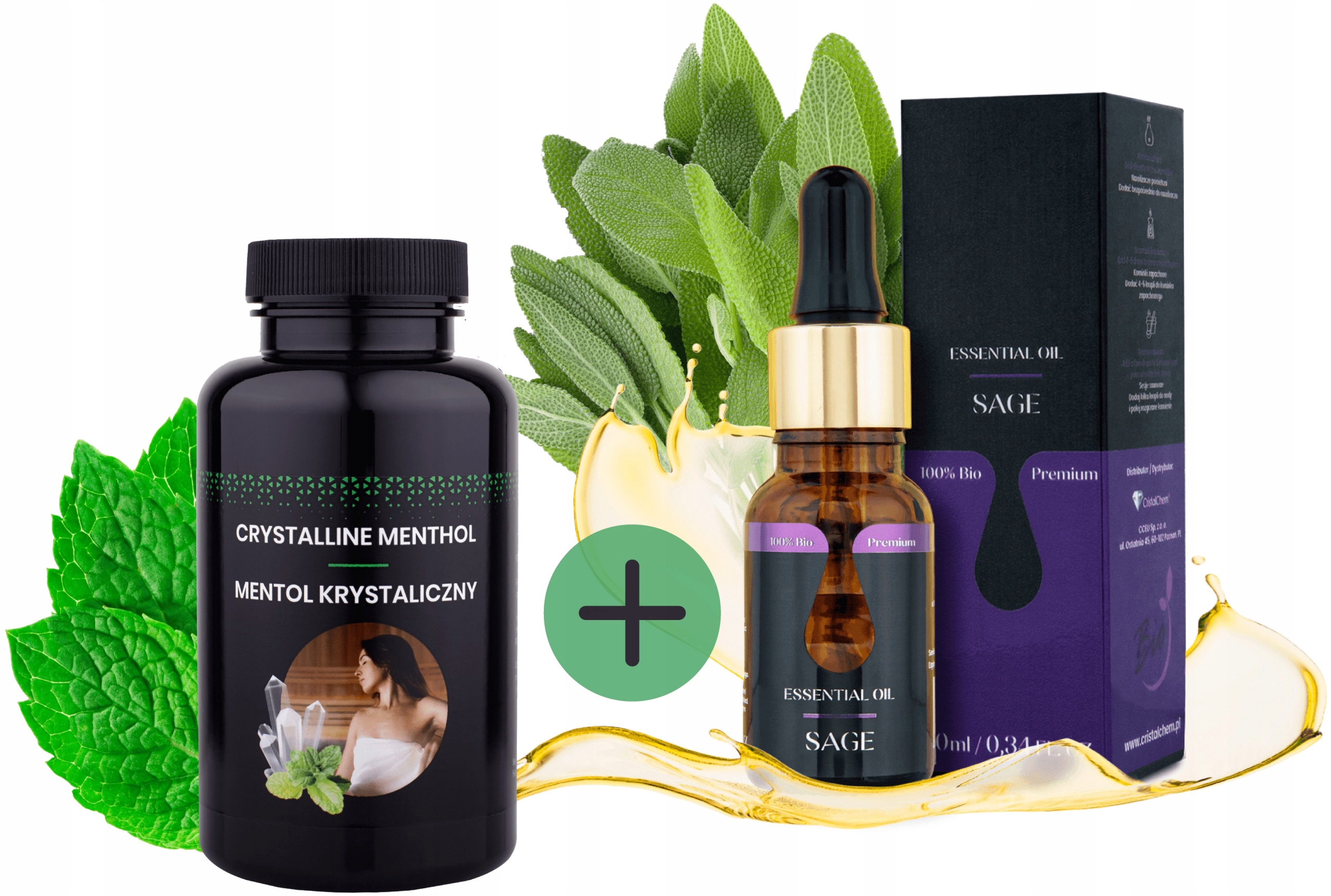 

Mentol saunowy 50g Olejek Bio szałwiowy 10ml