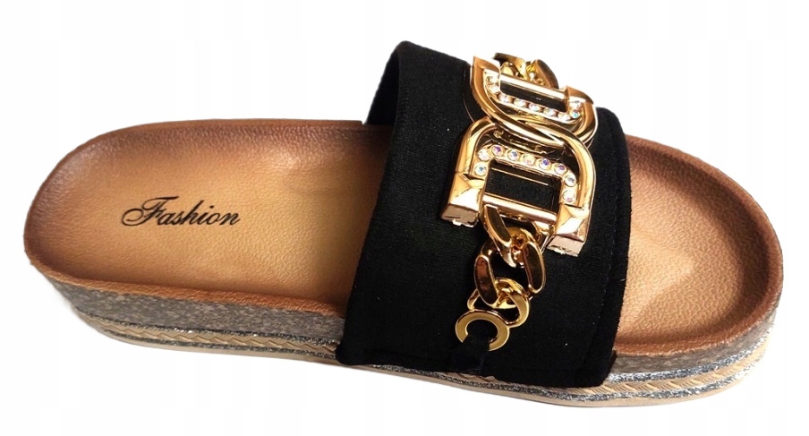 SZOK TEGO ROKU NIESPOTYKANE KLAPKI DAMSKIE NA NISKIM KOTURNIE DIAMENCIKI 37 Model KOTURN