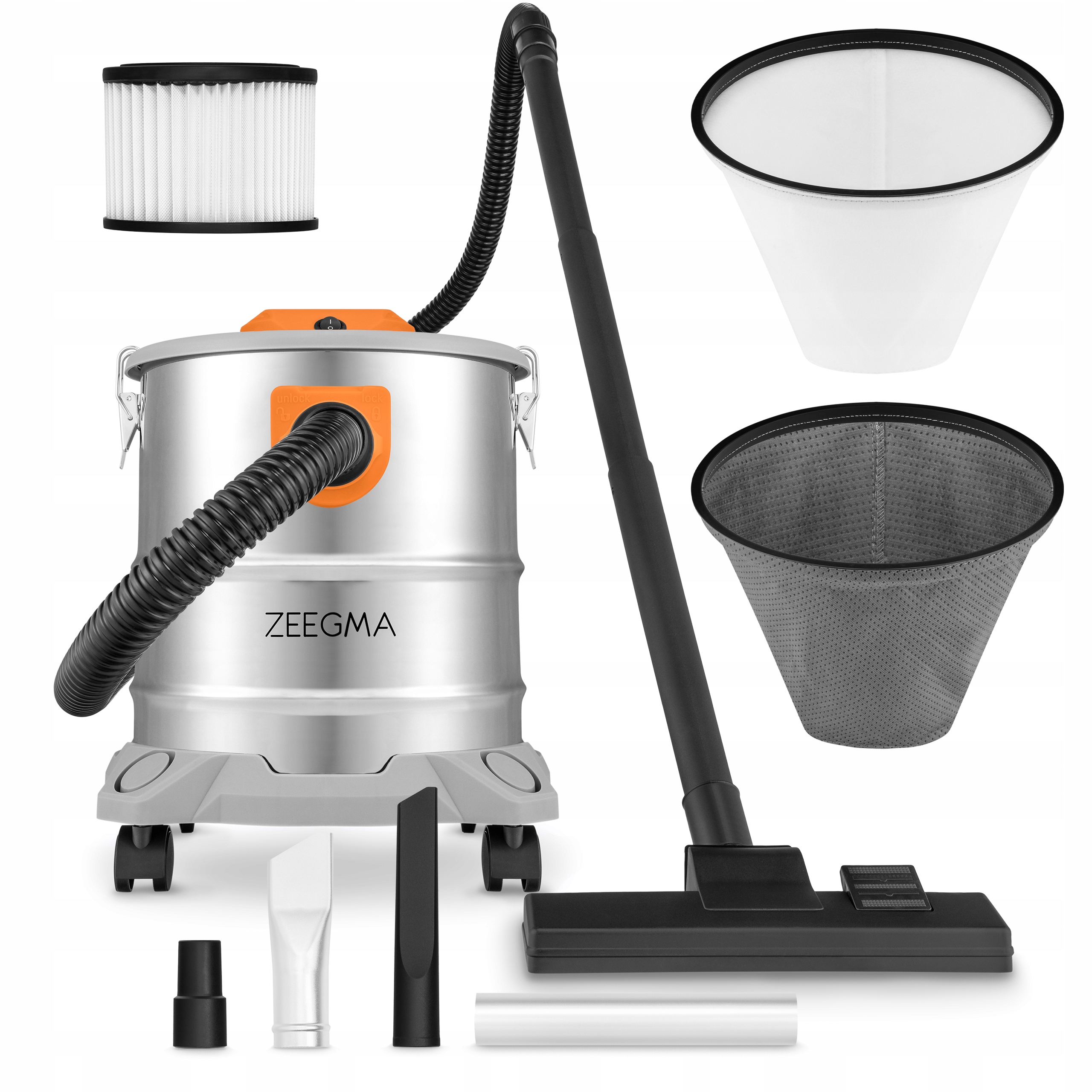 

Odkurzacz przemysłowy Popiół Gruz Zeegma 1600W 20L