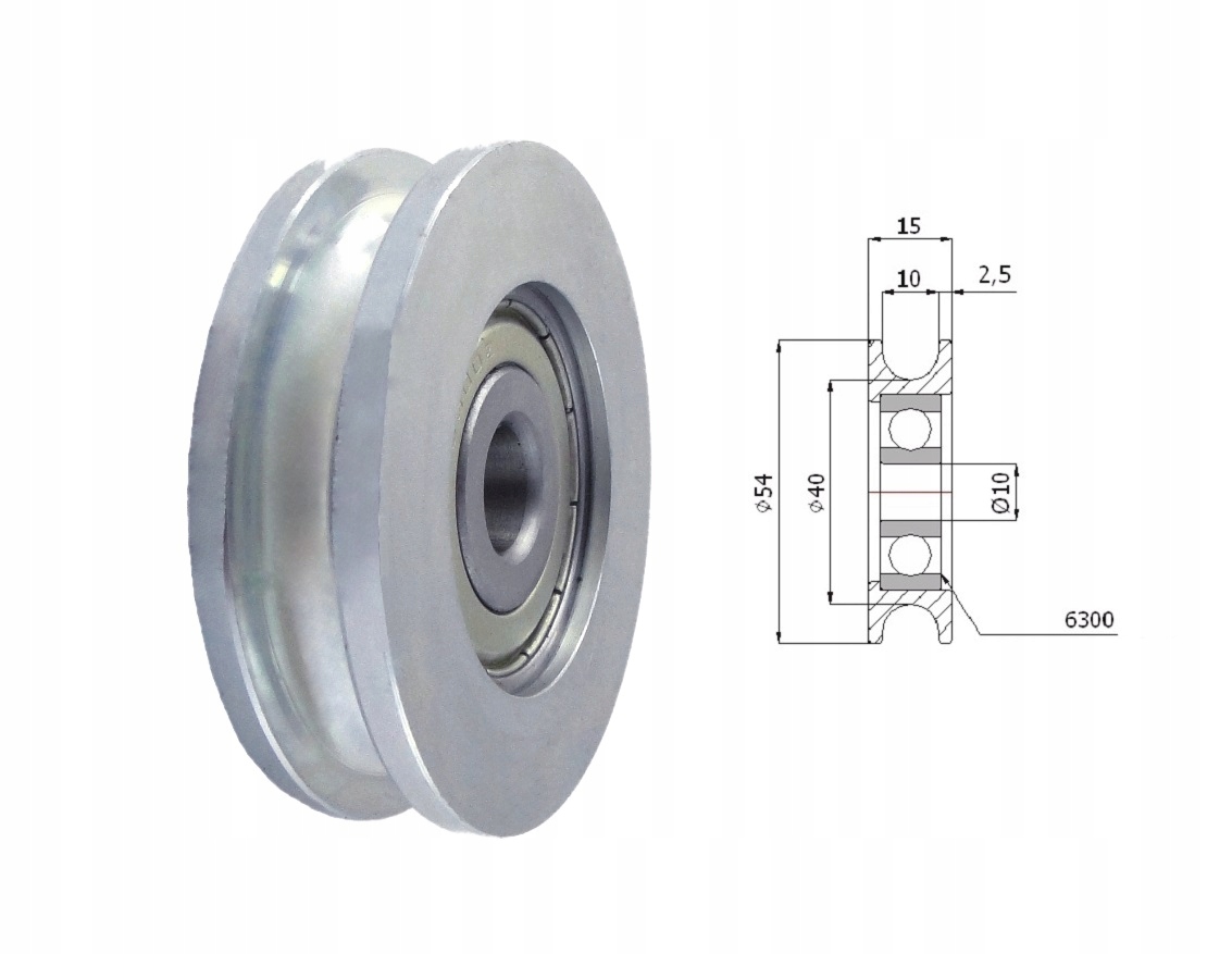 

CM Rolka na linkę fi 54mm fi 10mm linka: fi 10