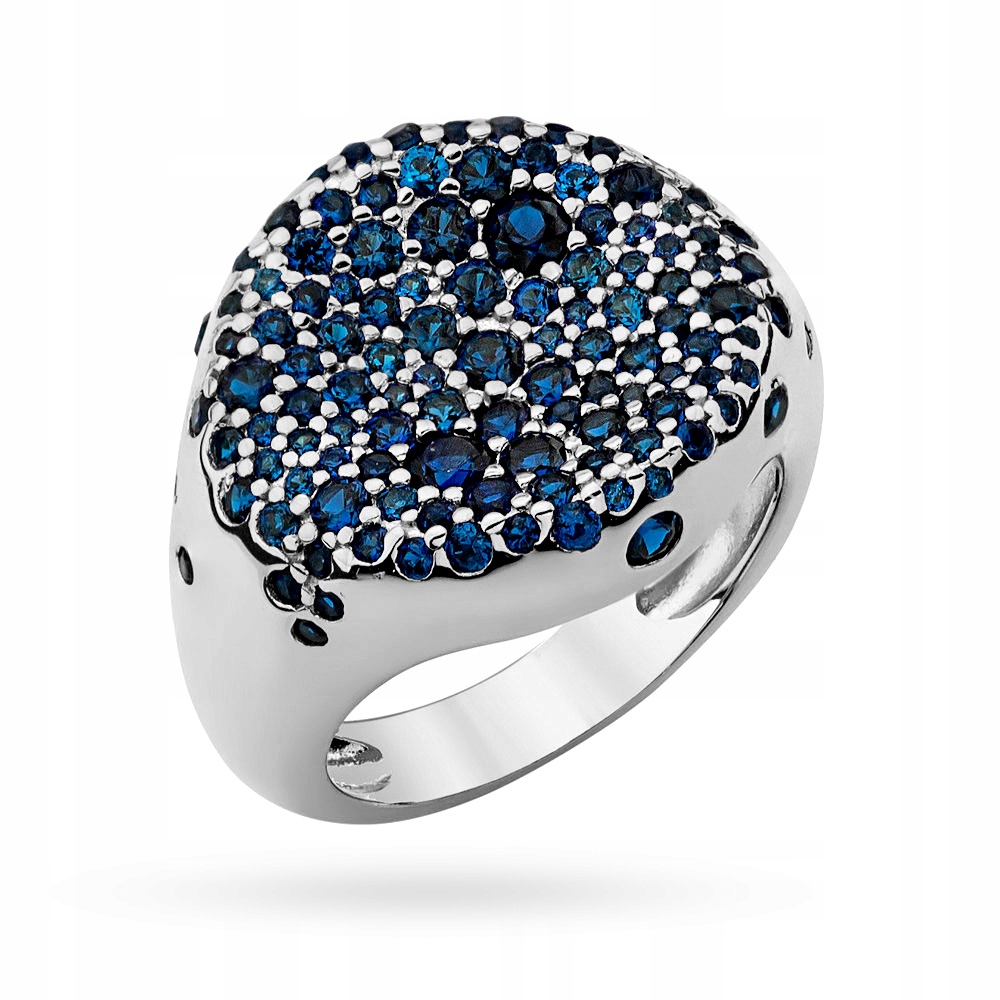 Stříbrný Prstýnek ryzost 925 Dámský Sygnet Černé Granátové Zirkony vel.