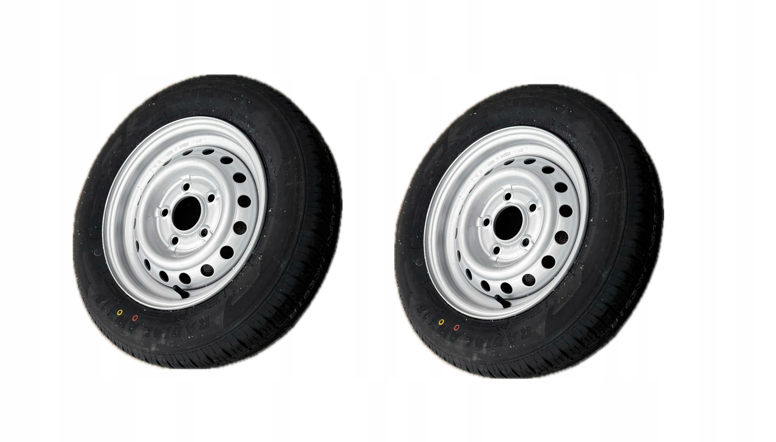 2x Kolo Security Radial AW418 165/70R13 84N XL Ocelový ráfek 4,5J 5x112 Srw
