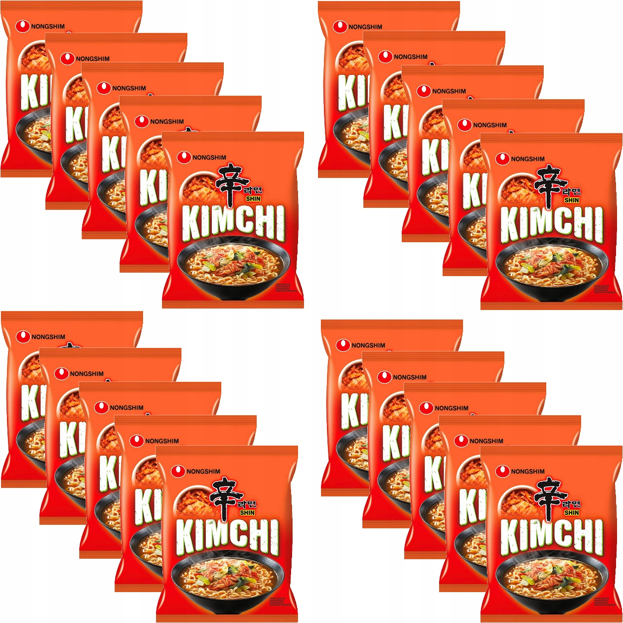 Levně Karton Korejská instantní polévka KimChi Ramen 20x120g Nong Shim