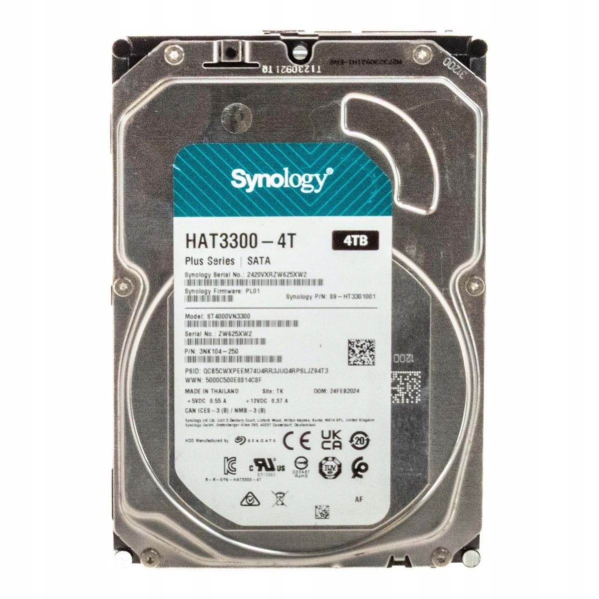 Synology HAT3300-4T 4TB 5,4K 256MB Sata III 3,5'' ST4000VN3300