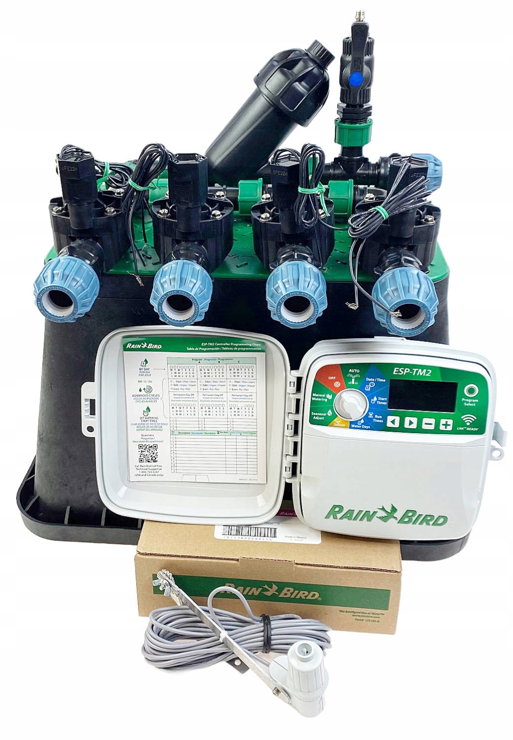 Zestaw do nawadniania 4 sekcje wew. + czujnik