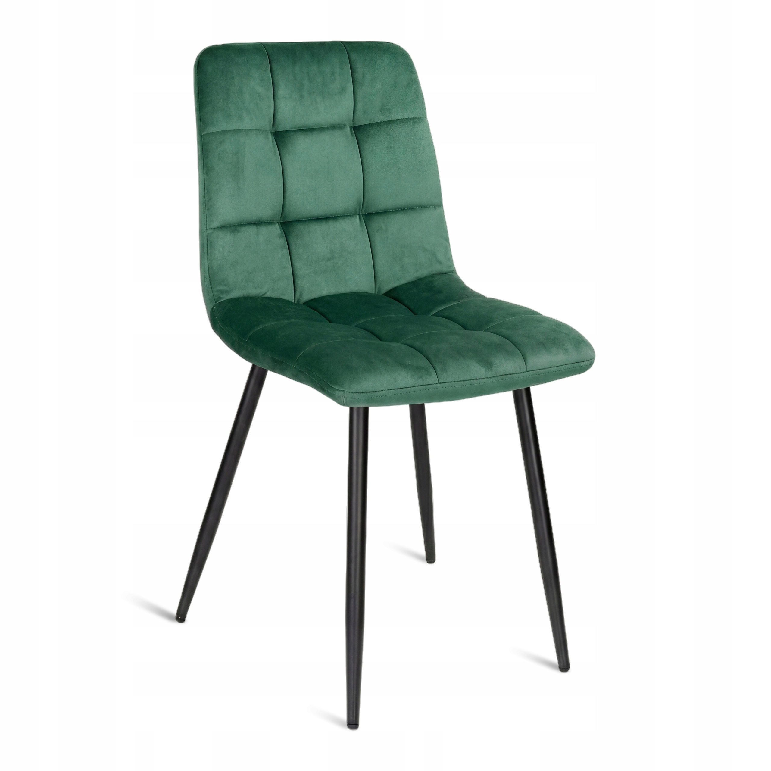 Krzesło welurowe Zielone Wohnartig tapicerowane do jadalni salonu kuchni