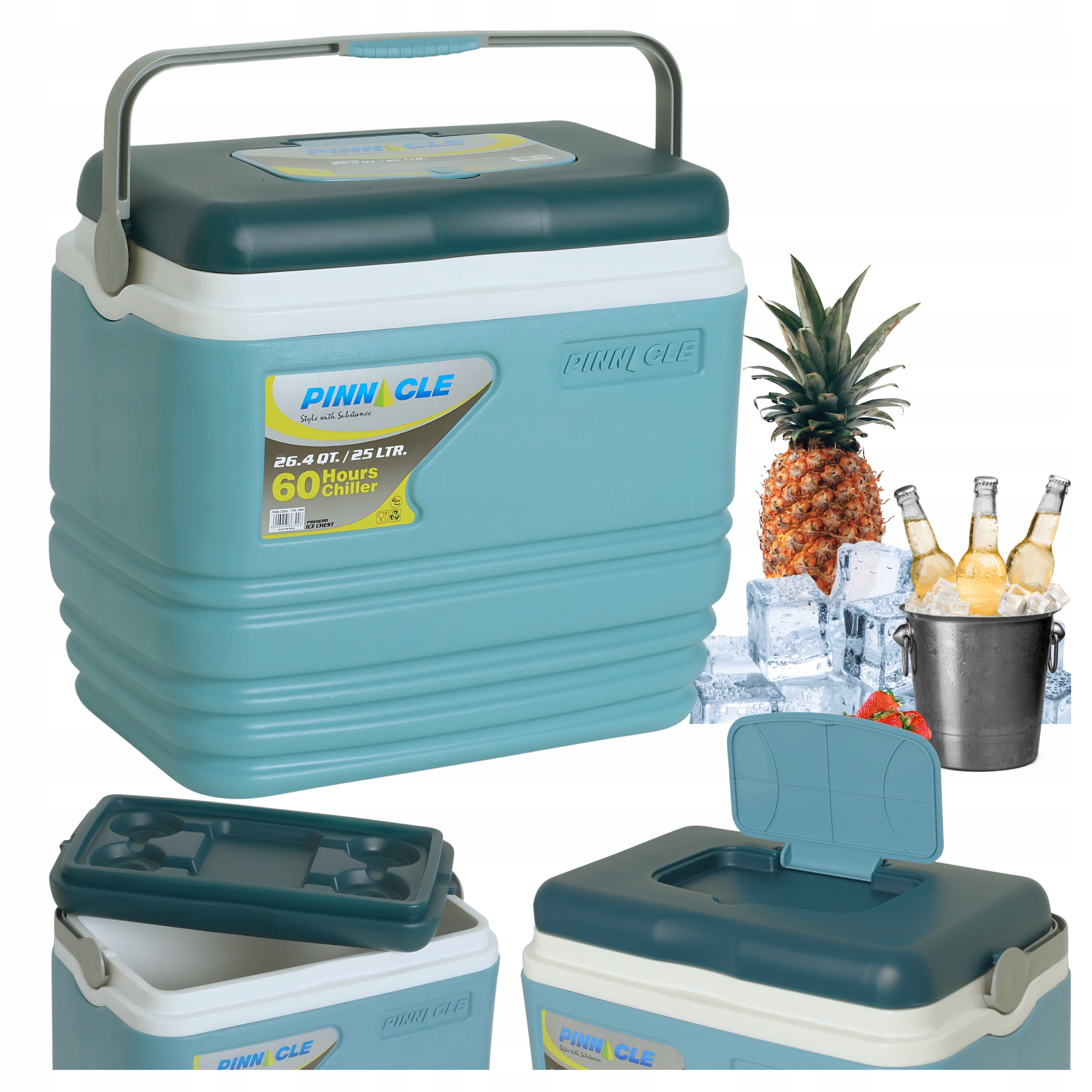 Turistická lednička na mrazicí vložky Pinnacle TPX7006 25L Špinavý Světle Modrá
