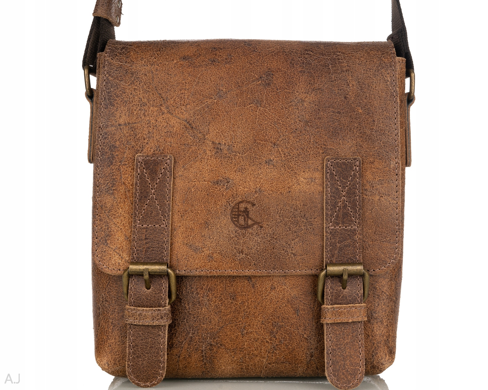 Torba męska skórzana listonoszka ekskluzywna ze skóry vintage